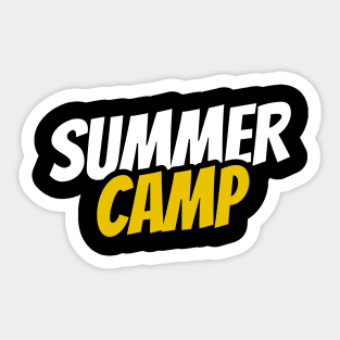 Summer Camp Adventures-Gold and white Sticker